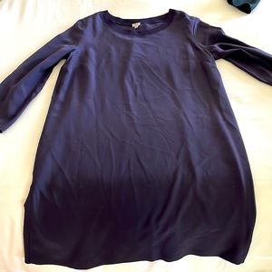 Wilfred, silk, shift dress, midi, plum, size S